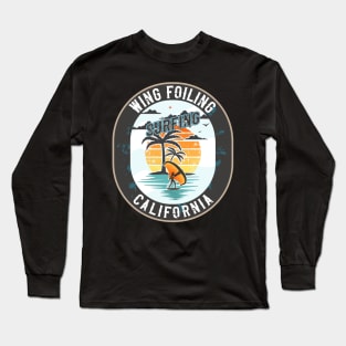 WING FOILING SURFING CALIFORNIA Long Sleeve T-Shirt